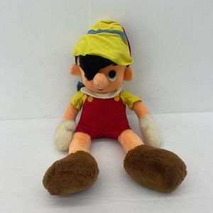 Vintage Walt Disney Characters Pinocchio Large Plush Doll Toy 1960s Original